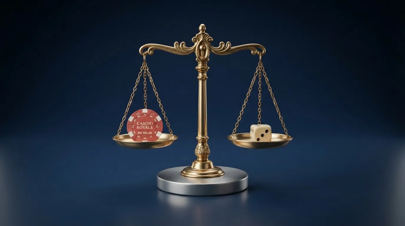 Logo stylisé de l'Autorité nationale des jeux à côté d'un symbole de balance de la justice